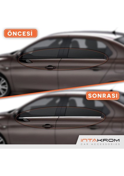 Peugeot 301 Krom Cam Çıtası 4 Parça Paslanmaz Çelik 2012 ve Üzeri indirimleri