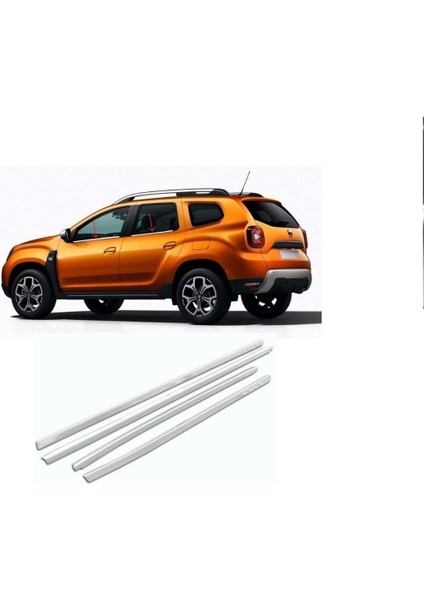 Dacia Duster Krom Cam Çıtası 4 Parça P.çelik 2010-2018