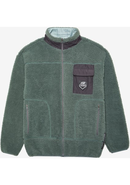M Outdoor Fleece Full Zip Sherpa Erkek Haki Sweatshirt S242184-801