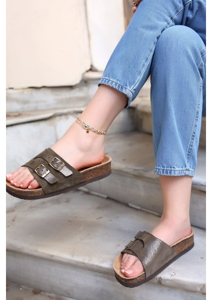 Rio Deri Mantar Taban Kadın Terlik modelleri