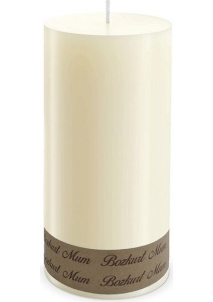 4'lü Krem Silindir Baton Mum 7 x 12 cm fırsatları