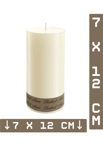 6'lı Krem Silindir Baton Mum 7 x 12 cm fiyatları