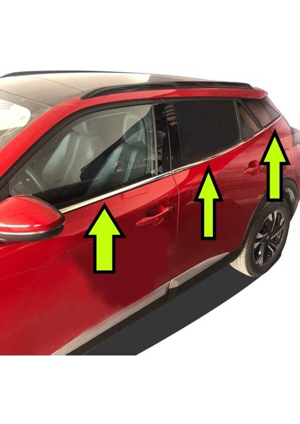 Peugeot 2008 Cam Çitası 6 Prç Krom 2020 2021 2022 2023
