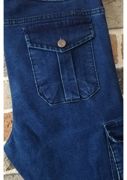Kot Pantolon - Likralı, Mavi, Paça ve Bel Lastikli, Fermuarlı, Regular fiyatları