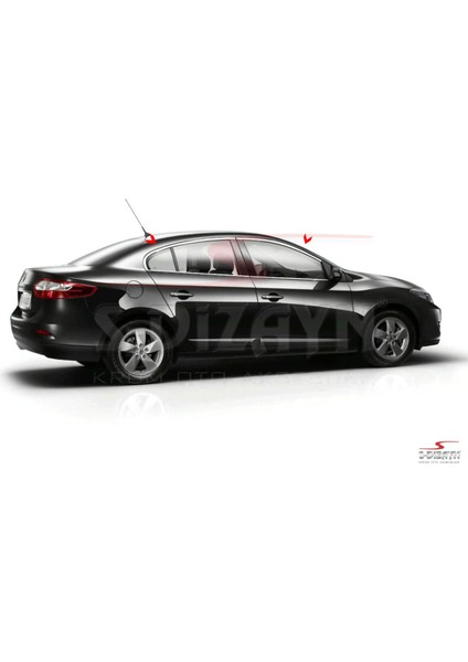 S-Dizayn Renault Fluence Krom Cam Üst Çıtası 4 Prç 2010 Üzeri indirimleri