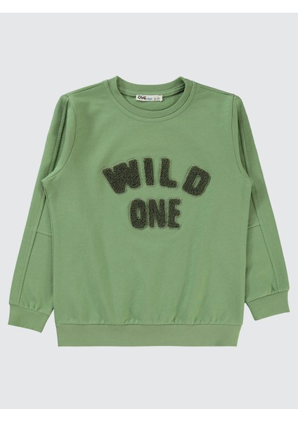 Erkek Çocuk Sweatshirt 10-13 Yaş Açık Haki