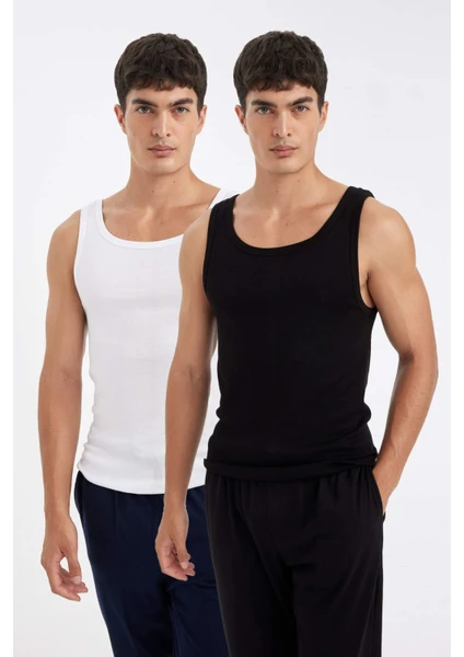 Slim Fit Dar Kesim Ribana 2'li Atlet Y9056AZ24WN