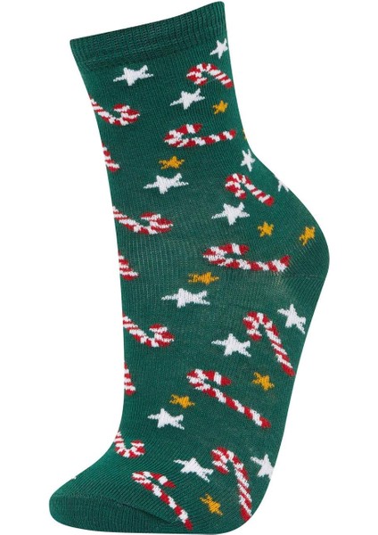 Erkek Çocuk Yılbaşı Temalı 2'li Pamuklu Uzun Çorap E2769A8NS fiyatları