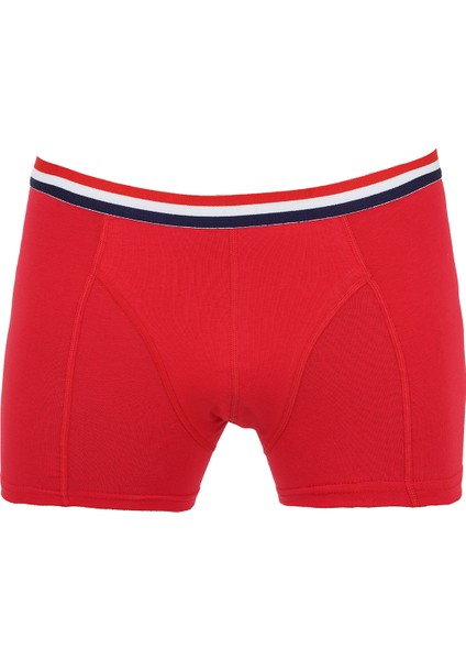 Erkek Boxer 5 Li Paket Pamuklu Likralı Karışık Renkler Kırmızı fırsatları
