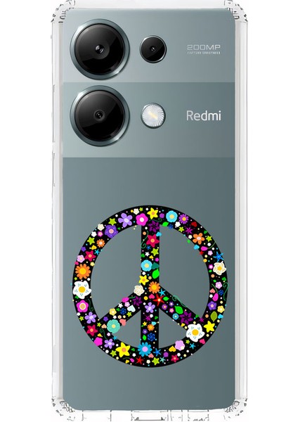 Xiaomi Redmi Note 13 Pro 4g Uyumlu Barış Sembolü Desenli Silikon Kılıf