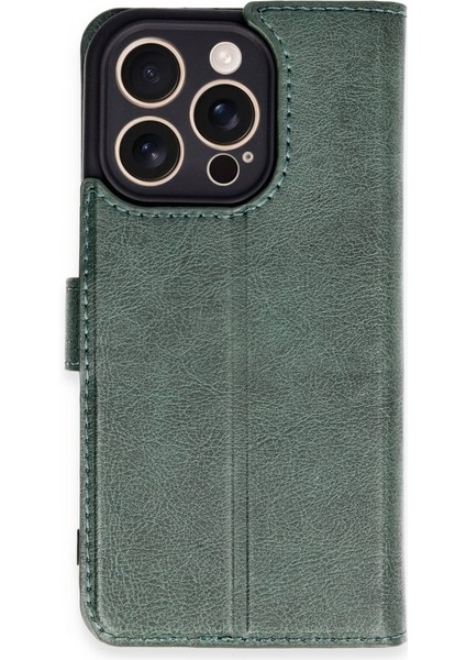 Apple iPhone 16 Pro Max Kılıf Dışı Deri Içi Silikon Kartlıklı Kapaklı Trend S Plus Kapak