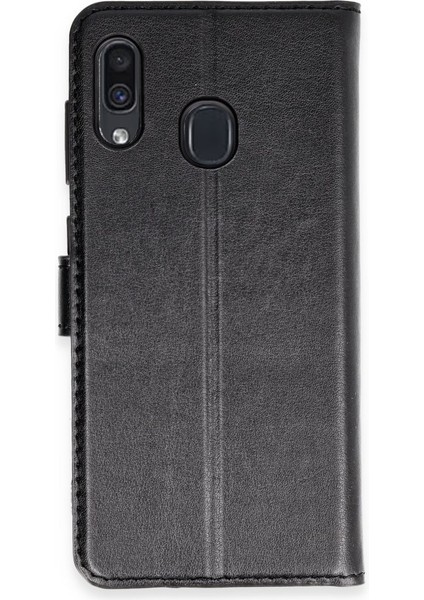 Samsung Galaxy A30 Kılıf Dışı Deri Içi Silikon Kartlıklı Kapaklı Trend S Plus Kapak