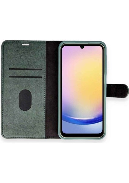 Samsung Galaxy A30 Kılıf Dışı Deri Içi Silikon Kartlıklı Kapaklı Trend S Plus Kapak