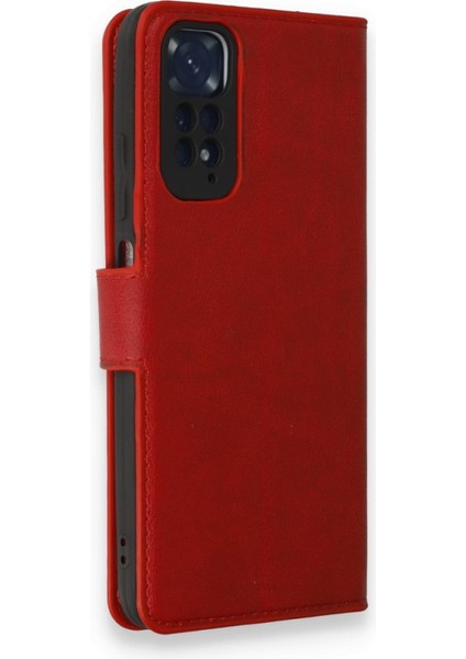 Xiaomi Redmi 11 Pro Kılıf Dışı Deri Içi Silikon Kartlıklı Kapaklı Trend S Plus Kapak