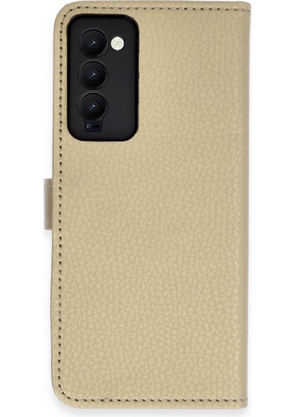 FUJİMAX Tecno Camon 18T Kılıf Dışı Deri Içi Silikon Kartlıklı Kapaklı Trend S Plus Kapak