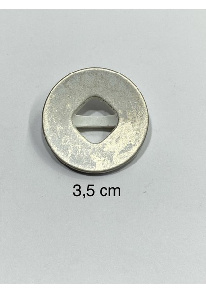 Italyan Kaban Mont Düğmesi / Eskitme Beyaz / 3,5 cm / 6 Lı Set fırsatları