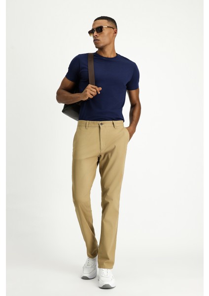 Regular Fit Likralı Kanvas / Chino Pantolon