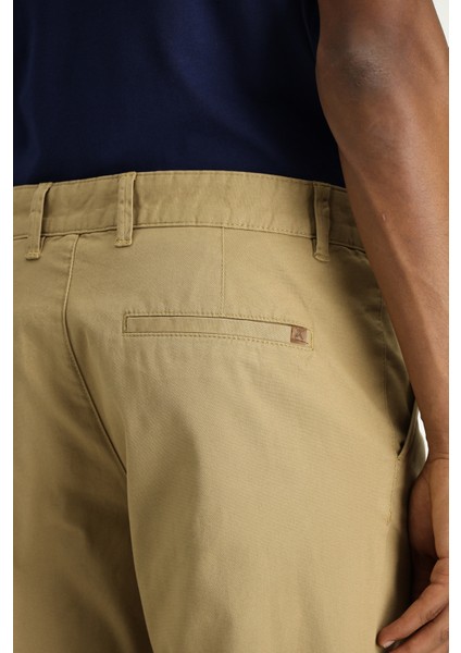 Regular Fit Likralı Kanvas / Chino Pantolon