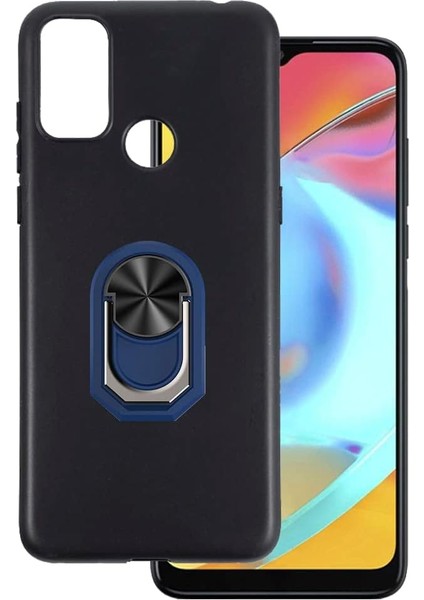 Infinix Hot 10 Kılıf Kickstand Yüzüklü Tpu Mat Silikon