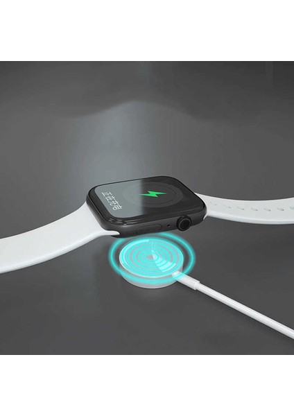 Beyaz Apple Watch USB Şarj Kablosu-Zore