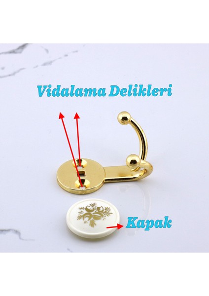 Misket Askı Gold Dolap Askılık Askılığı Duvar Vestiyer Banyo Mutfak Elbise Kıyafet Askısı Altın