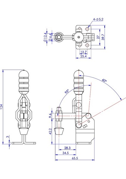 Goodhand GH-12050-HB Dikey Geçiş Kelepçesi | 91 kg Kapasiteli Sabit ve Yekpare Kol - Montaj ve Sabit fiyatları