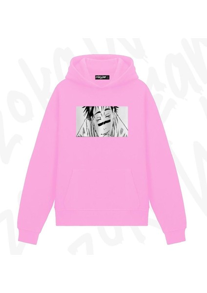 Zoka Wear Jujutsu Kaisen Choso Anime Baskılı Pembe Sweatshirt