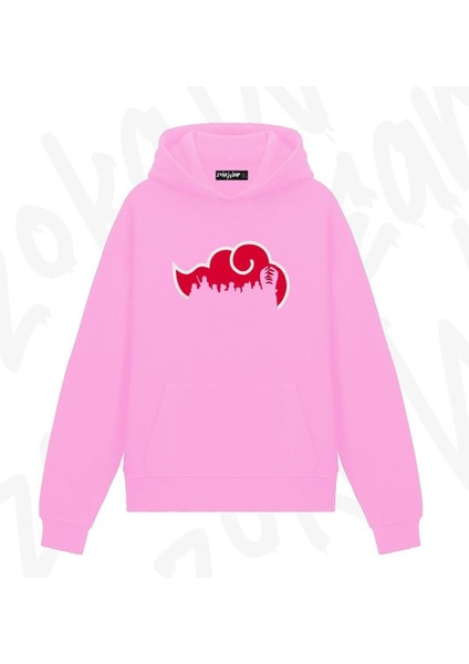 Zoka Wear Uchiha Itachi Naruto V8 Anime Baskılı Pembe Sweatshirt