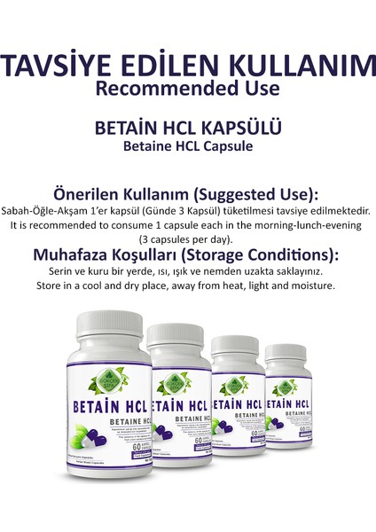 Betain HCL Kapsül (Betaine HCL Capsule)