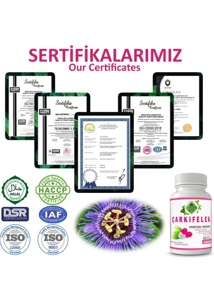 Şifa Çarkıfelek Kapsül (PASSİFLORA INCARNATA CAPSULE)