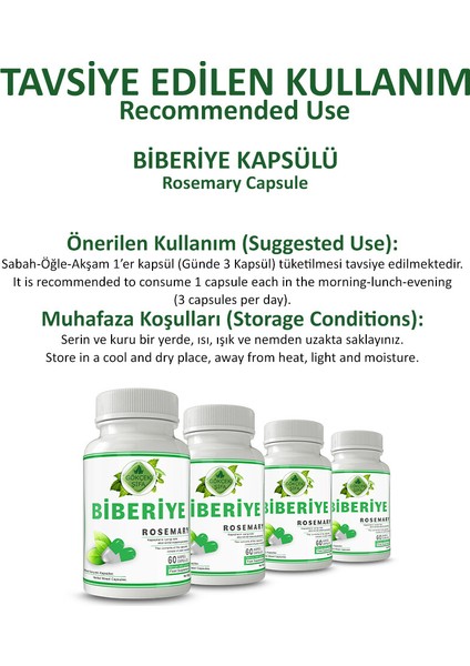 Şifa Biberiye Kapsül (Rosemary Capsule) fırsatları