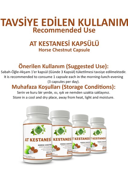 Şifa At Kestanesi Kapsül (HORSE CHESTNUT CAPCULE)