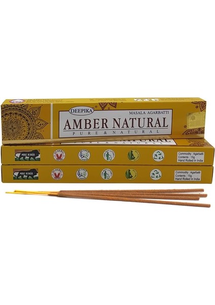 Mg Store Masala Agarbatti || Pure & Natural Incense Tütsü Çubukları || (Amber Natural (Doğal Amber))