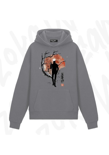 Zoka Wear Jujutsu Kaisen Satoru Gojo5 Anime Baskılı Duman Sweatshirt