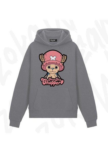 Zoka Wear Tony Tony Chopper Anime Baskılı Duman Sweatshirt