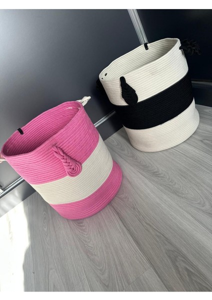 Tekno Trust Çok Amaçlı Hasır Banyo Dekor , Havlu Sepeti Ikili