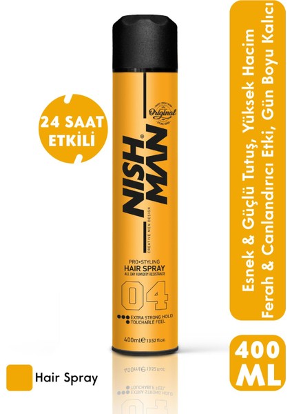 04 Ekstra Tutuş Saç Şekillendirici Sprey - 400 ml