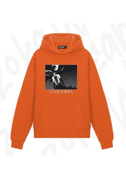 Ulquiorra Bleach Anime Baskılı Turuncu Sweatshirt