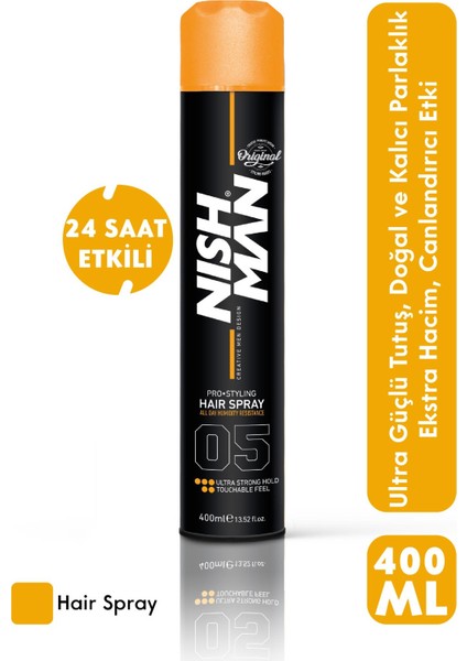 05 Ultra Tutuş Saç Spreyi - 400 ml