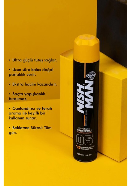 05 Ultra Tutuş Saç Spreyi - 400 ml