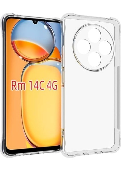 Xiaomi Redmi 14C Kılıf Şeffaf Anti Şok Kamera Korumalı Telefon Kılıfı Kapak