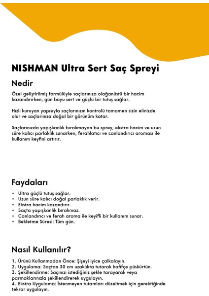 05 Ultra Tutuş Saç Spreyi - 400 ml