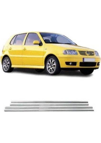 Vw Polo 1994-2002 Modeller Arası Krom Cam Çıtası 4 Parça Paslanmaz Çelik