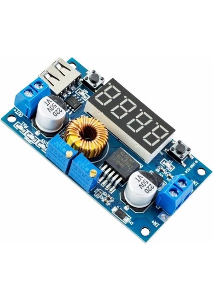XL4015 75W 5A Dc-Dc Voltmetre Ekranlı (4digits) Voltaj Düşürücü Modül