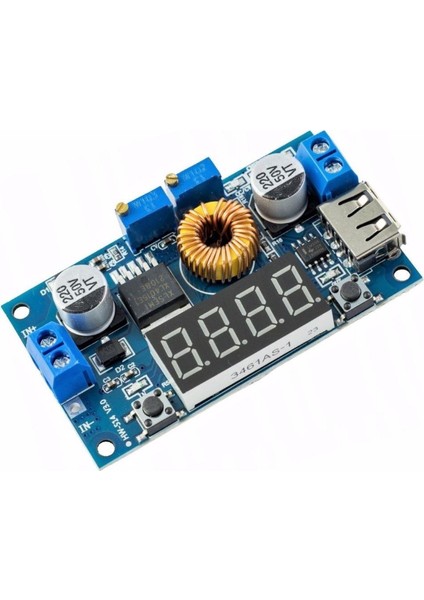 XL4015 75W 5A Dc-Dc Voltmetre Ekranlı (4digits) Voltaj Düşürücü Modül