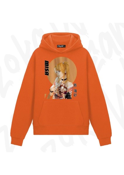 Death Note Misa Amanee Anime Baskılı Turuncu Sweatshirt