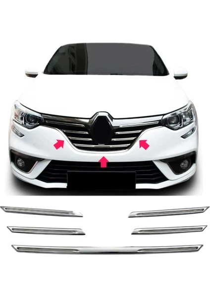 Renault Megane 4 2016-2020 Set Ön Panjur -Bagaj Alt Çıtası- Çamurluksinyal Çıtası - Cam Çıta fiyatları