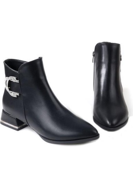 Dnz 03008 Kadın 3,5 cm Topuklu Bot