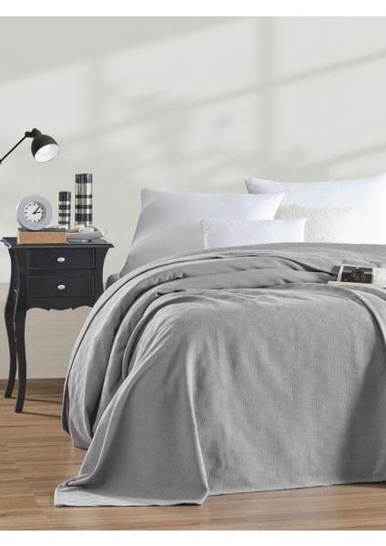Pike Tek Kişilik Pamuk Küçük Dama Desenli Yatak Örtüsü Otel Tipi Lüx Pike Beyaz/renkli