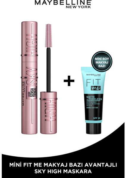 Lash Sensational Sky High Maskara + Fit Me Primer Matte Mini